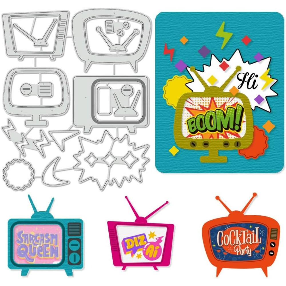 Retro TV Cutting Dies Stencils - Tap Die Set recension och pris