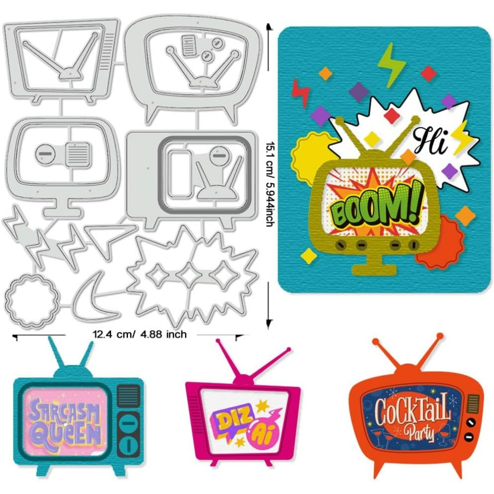 Retro TV Cutting Dies Stencils - Tap Die Set recension och pris