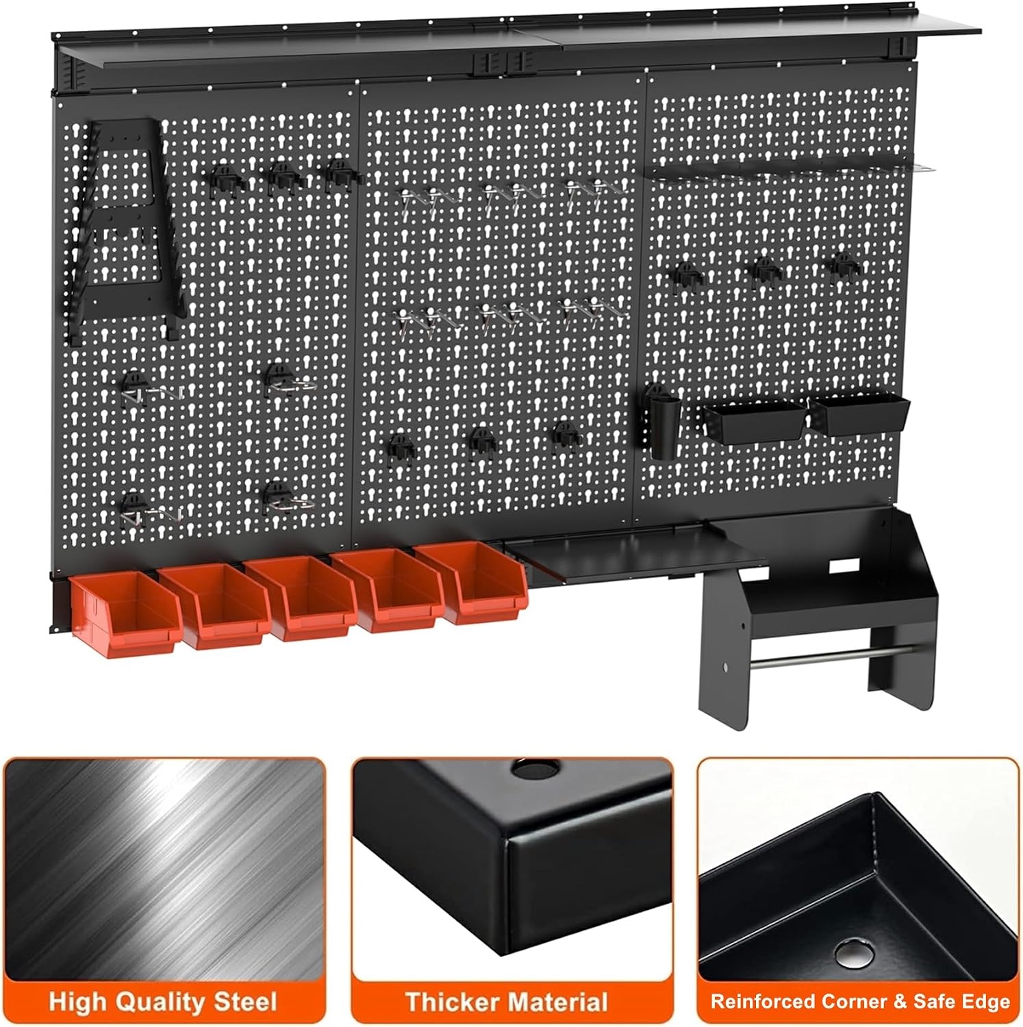 Metal Pegboard Wall Organizer  - Workshop Tools Display recension och pris