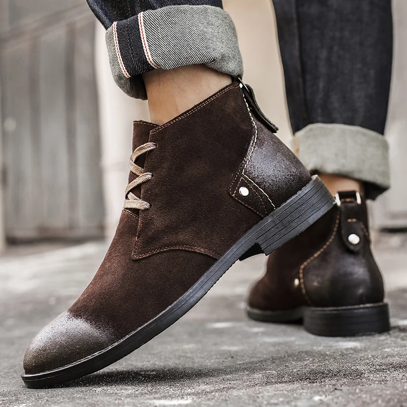 New Cow Suede Ankle Boots Hand - Tools Workshops recension och pris
