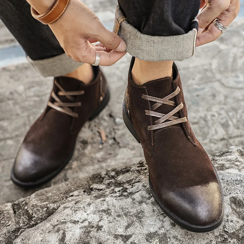 New Cow Suede Ankle Boots Hand - Tools Workshops recension och pris