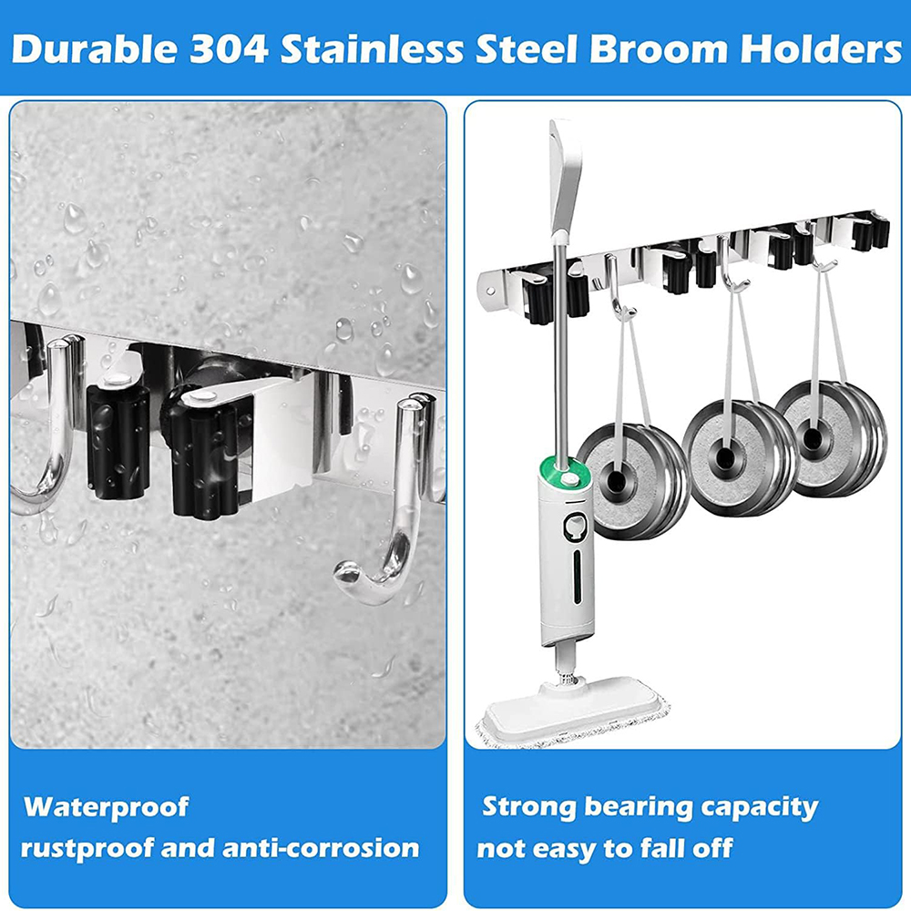 Stainless Steel Mop and Broom  - Workshop Tools On Wall recension och pris