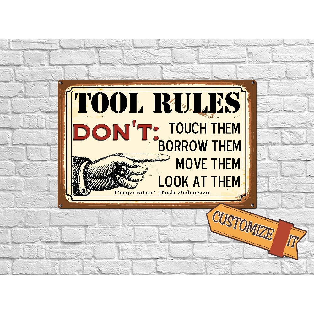 1pc Customizable Tool Rules Me - Workshop Tools Name recension och pris