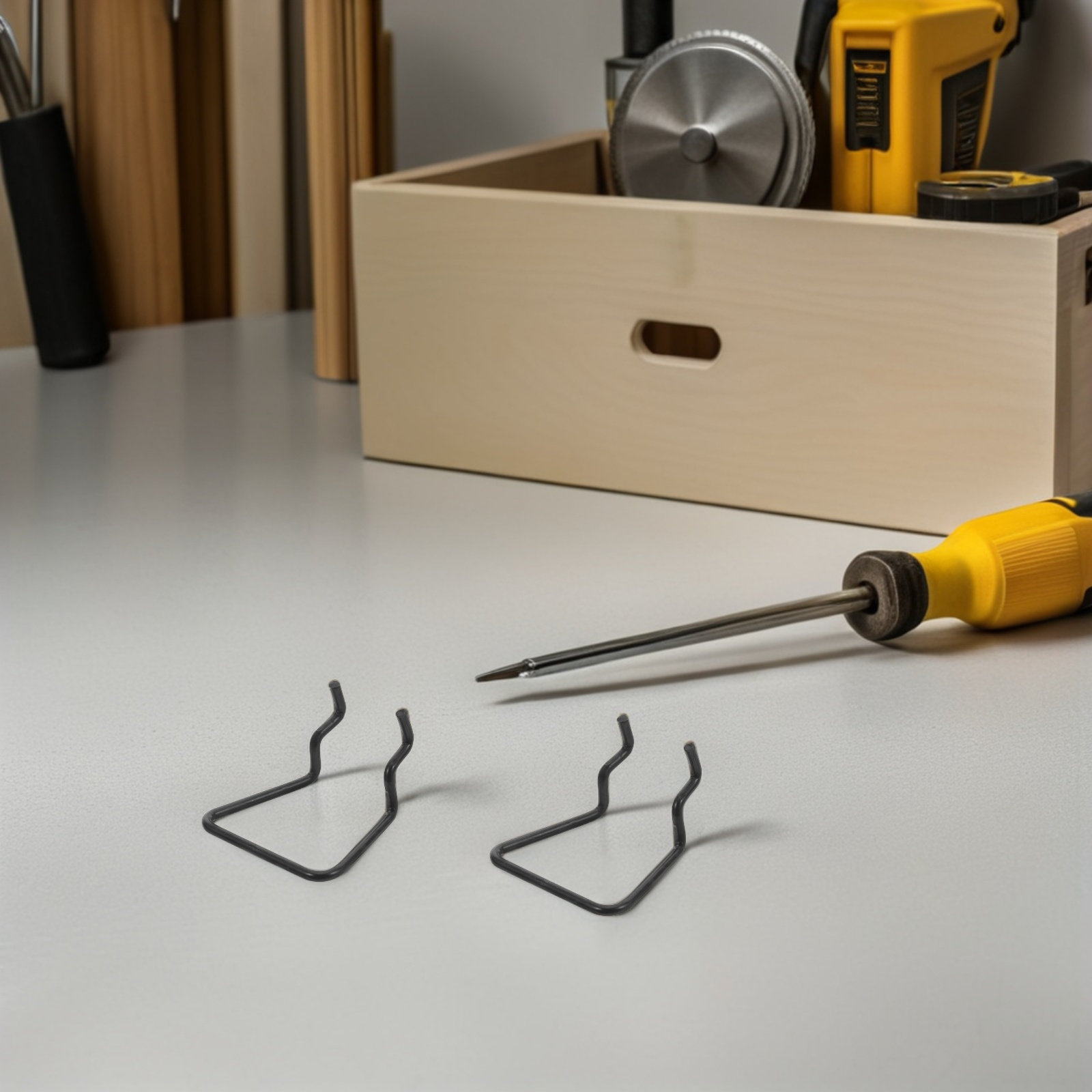 25Pcs Pegboard Hooks Black Dur - Workshop Tools Display recension och pris