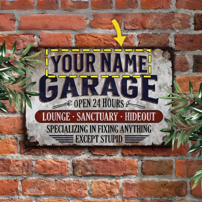 Customizable Your Name Garage  - Workshop Tools Name recension och pris
